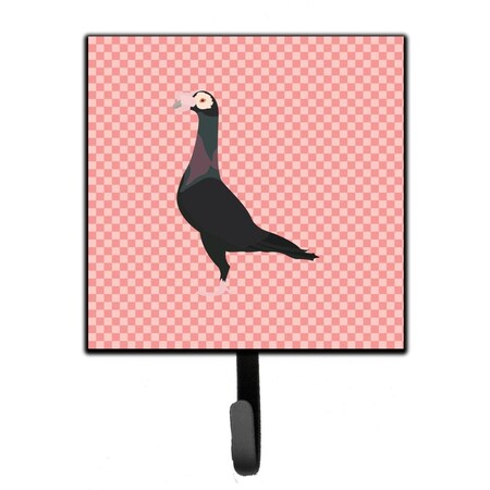 Carolines Treasures English Carrier Pigeon Pink Check Leash or Key Holder BB7945SH4